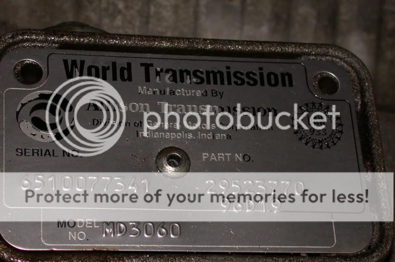 How do I find out what Series Allison Transmission is on my MH? iRV2